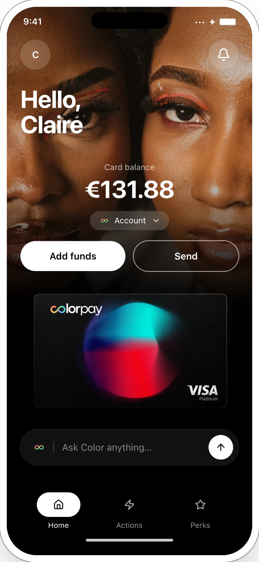 Color app screen