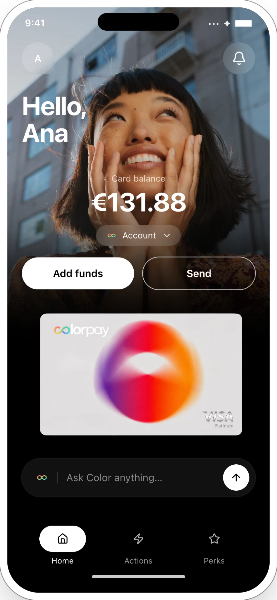 Color app screen
