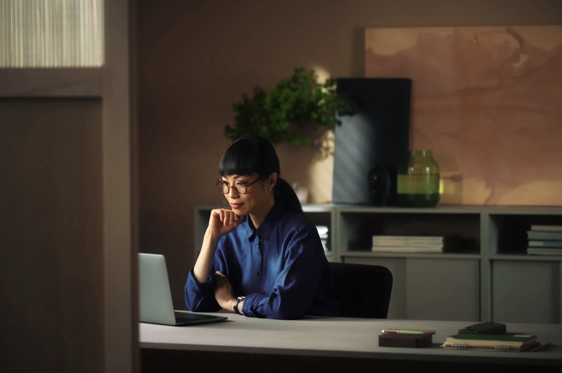 Founder at desk